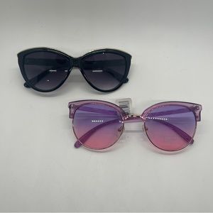 2 Pairs of Sunglasses | Purple Black | Sunglass Bundle
